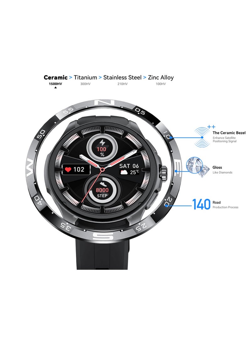 KIESLECT - Kieslect Actor new Smartwatch with Stunning Ceramic Bezel - Black - Image 1