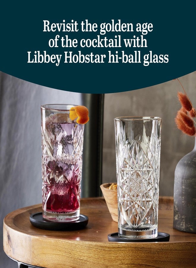 Libbey Hobstar Cooler Glasses, 16 ounce, Set of 4 - Image 2