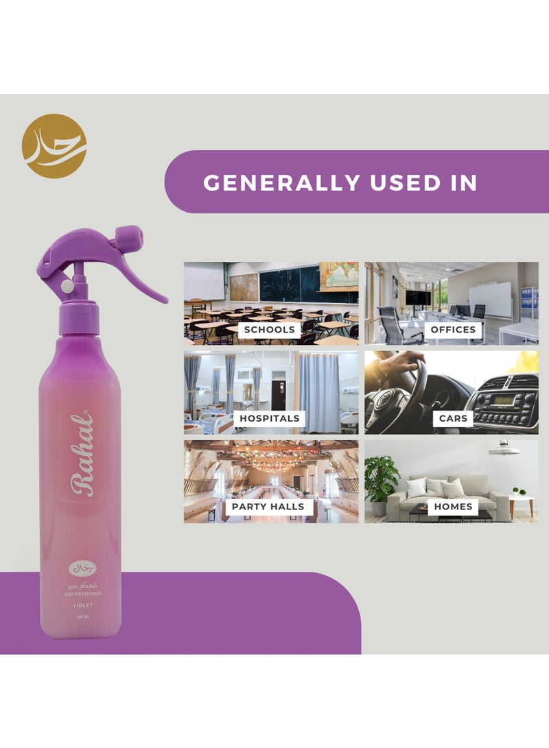 Rahal 400ml Air Freshener Spray Violet Color For Lasting Freshness In Any Space - Image 5