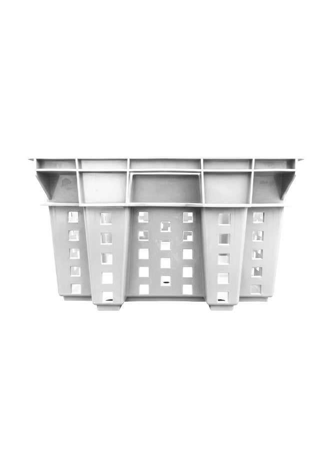 Plastica Industries LLC Vegetable/Date Crate Ventilated Storage Crate Stackable & Durable Storage Box For Home Office and Outdoor Organizer (580 x 380 x 220 mm) (White) - Image 5
