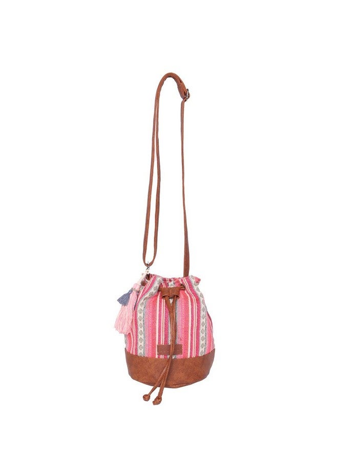 ASTRID Textured Sling Bag With Tassels For Girls (Medium size) (pretty pink) - Image 3