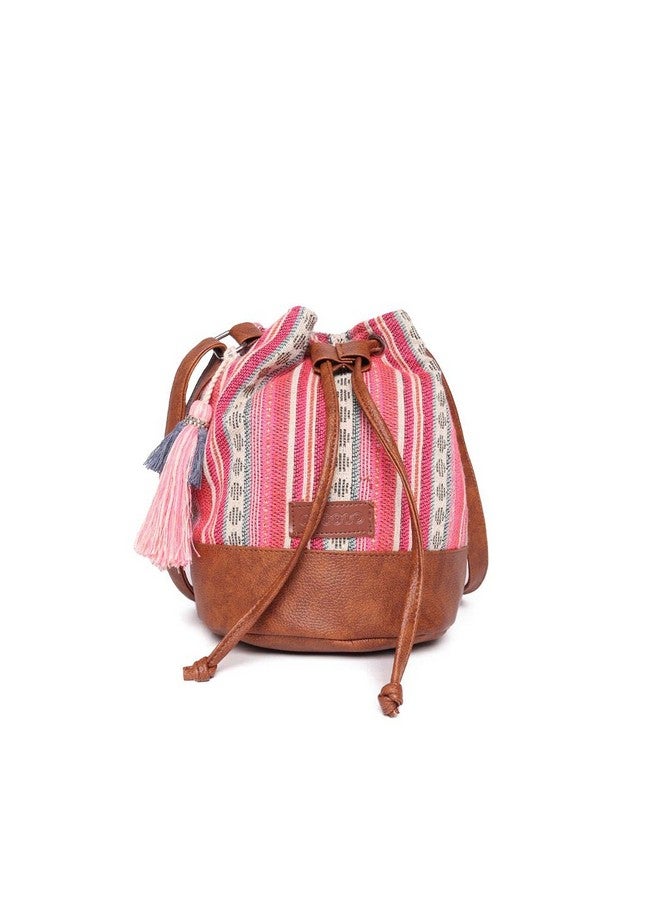 ASTRID Textured Sling Bag With Tassels For Girls (Medium size) (pretty pink) - Image 1