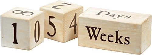 Maple Landmark Portrait Prop Age Blocks - Brown - Made in USA - Image 1