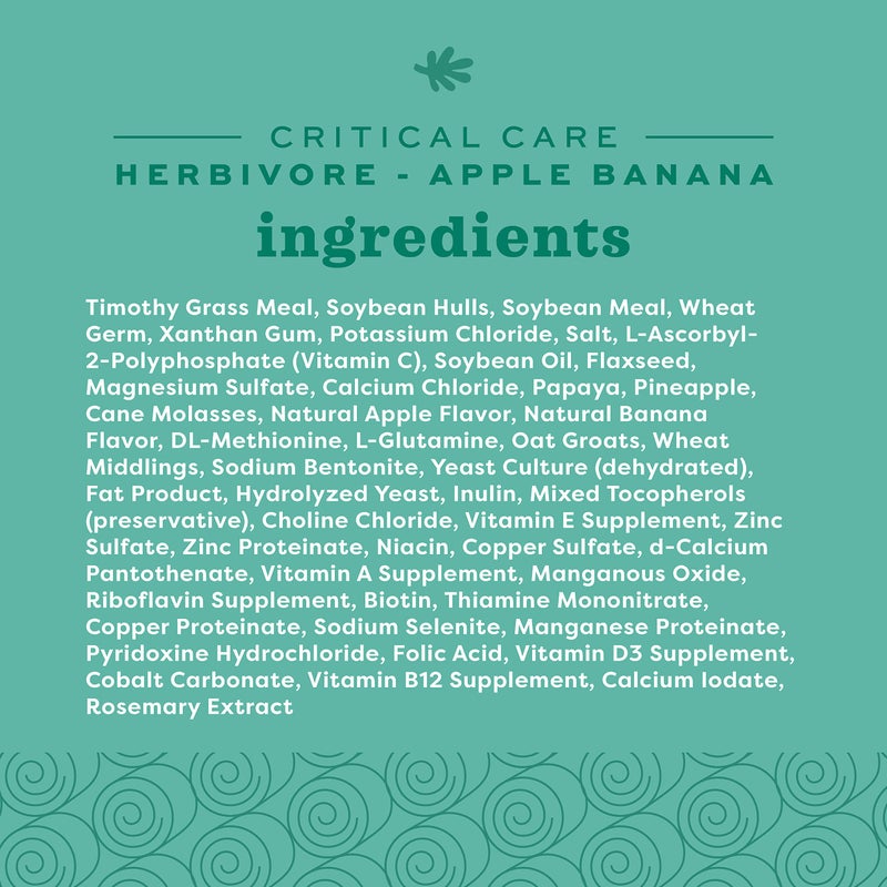 Oxbow Critical Care Herbivore, Emergency Guinea Pig Food, Rabbit Food for Recovery, Natural Apple Banana Flavor, Critical Care for Guinea Pig Emergency Kit, Made in USA, 141 Grams - Image 5