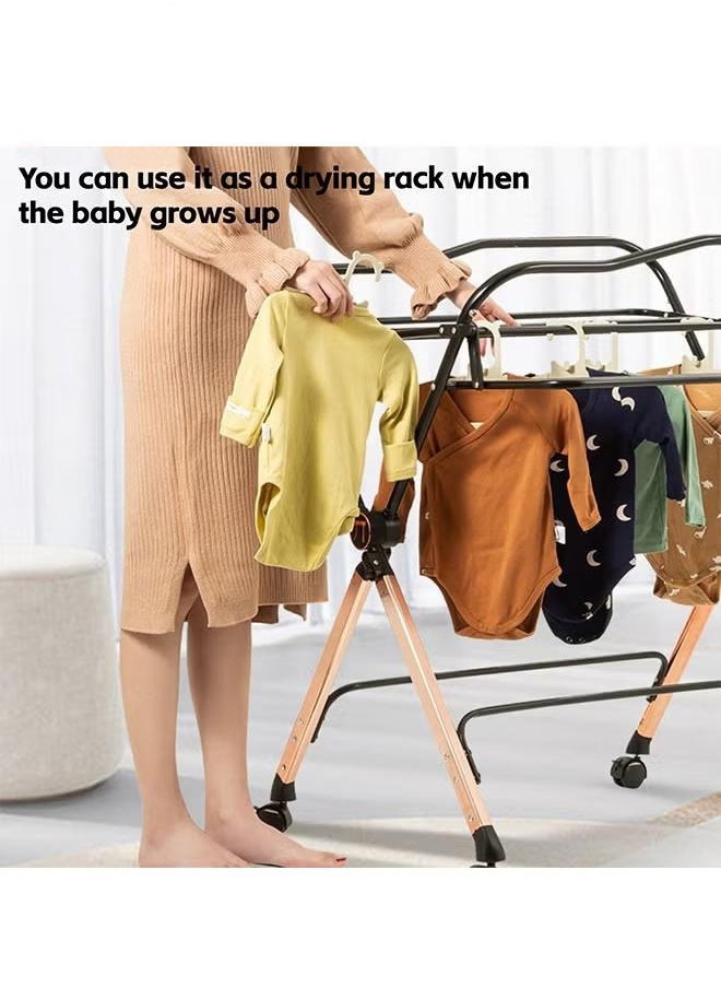 XiuWoo - Baby Changing Table, Folding Diaper Station Portable Nursery Organizer with Safety Belt and Large Storage Racks for Newborn Baby and Infant,Blue - Image 1