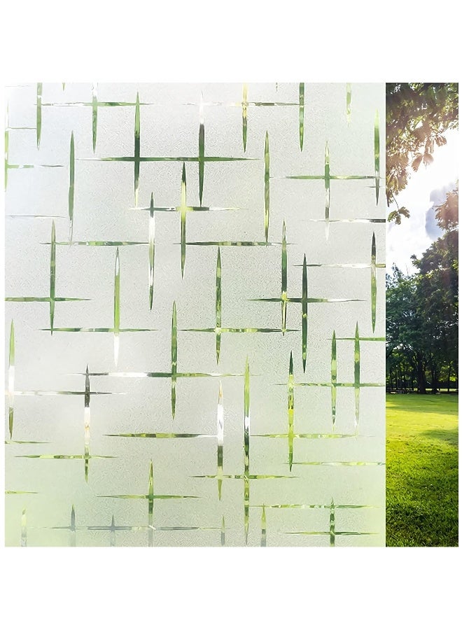 Window Privacy Film, Frosted Glass Film for Windows u0026 Doors, Self Static Cling Frosting, MAKINGTEC Decorative Window Stickers Window Tinting for Home Office Rental Apartment,17.5 x 78.7 Inches - Image 1