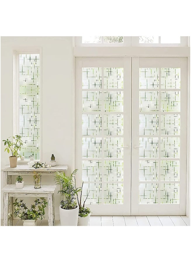 Window Privacy Film, Frosted Glass Film for Windows u0026 Doors, Self Static Cling Frosting, MAKINGTEC Decorative Window Stickers Window Tinting for Home Office Rental Apartment,17.5 x 78.7 Inches - Image 5