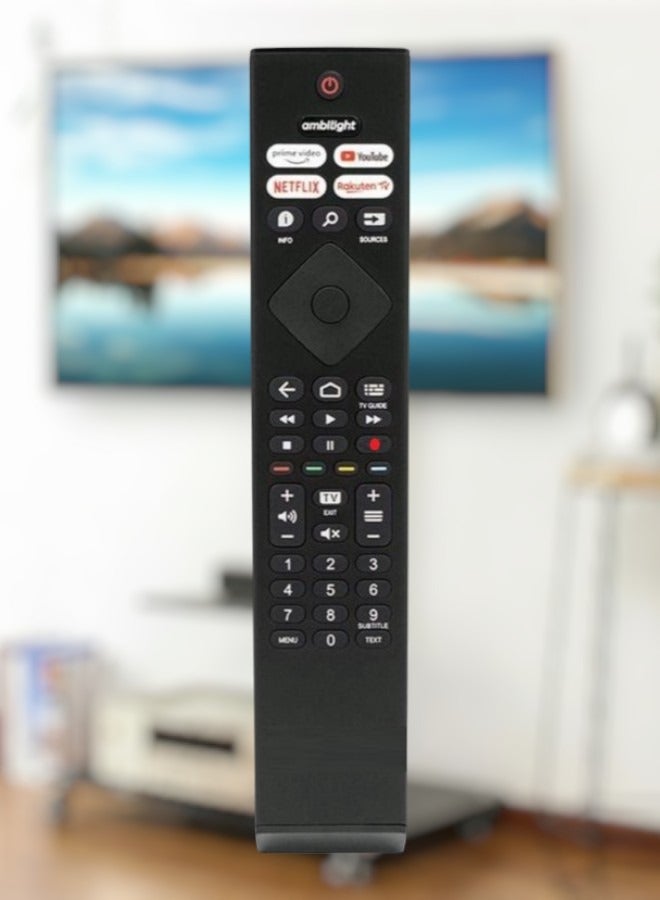Huayu Universal Remote Control For Philips Smart TV Replacement of HDTV 4K UHD Curved QLED and More with YouTube Netflix Prime Video & Rakuten TV Buttons  - Image 1