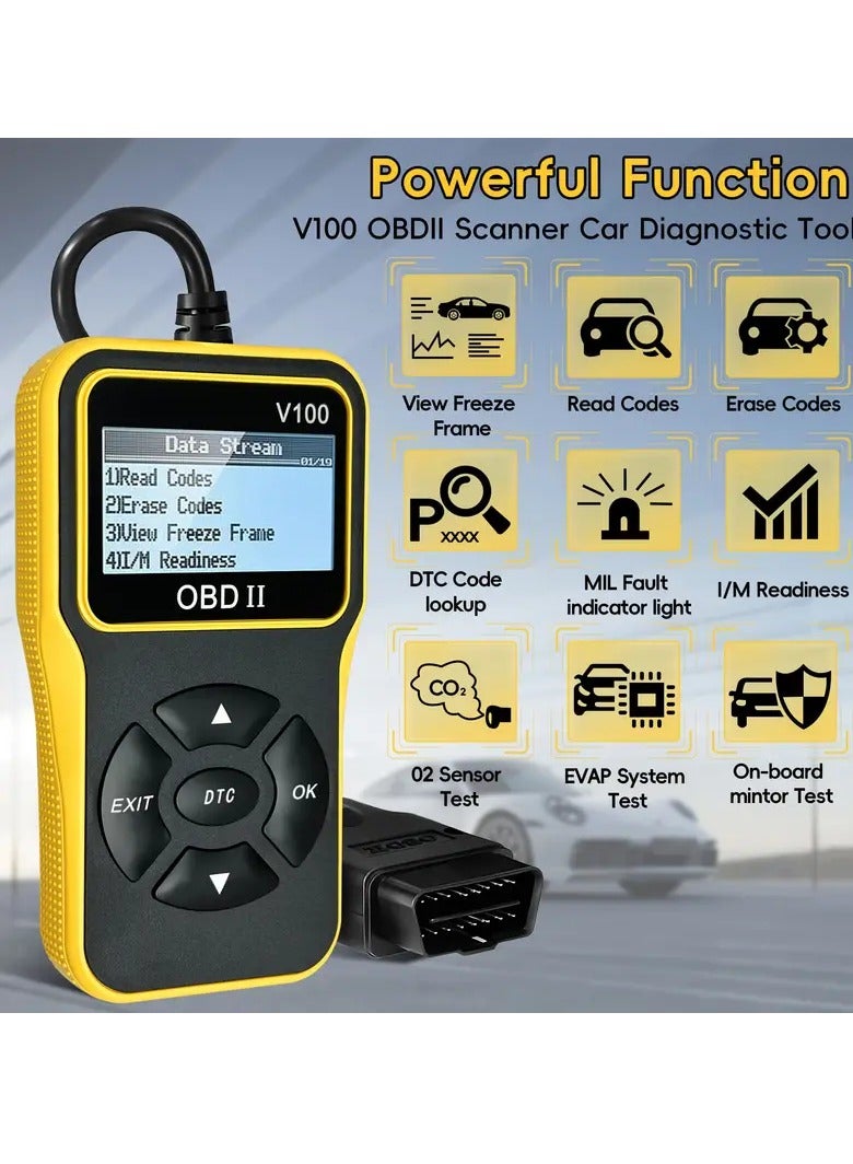 أو بي دي-II جهاز فحص OBD2 احترافي: تشخيص شامل لجميع المركبات بعد عام 1996 - قراءة/مسح الأكواد، اختبار الجهد، والمزيد - Image 3