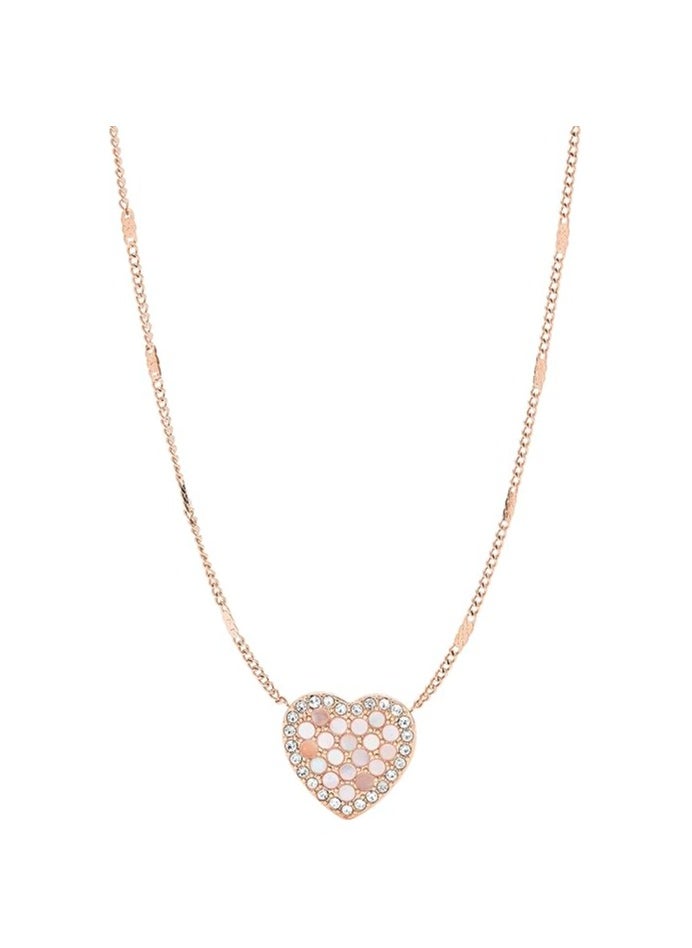 FOSSIL Women's Rose Gold-Tone Vintage Glitz Pendant Necklace, JF03164791  - Image 1