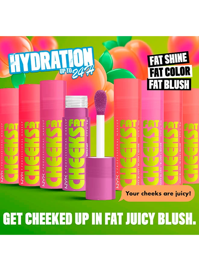 NYX PROFESSIONAL MAKEUP Fat Cheeks Juicy Blush, Liquid Blush, 12 HR Wear, Bouncin Berry  - Image 3