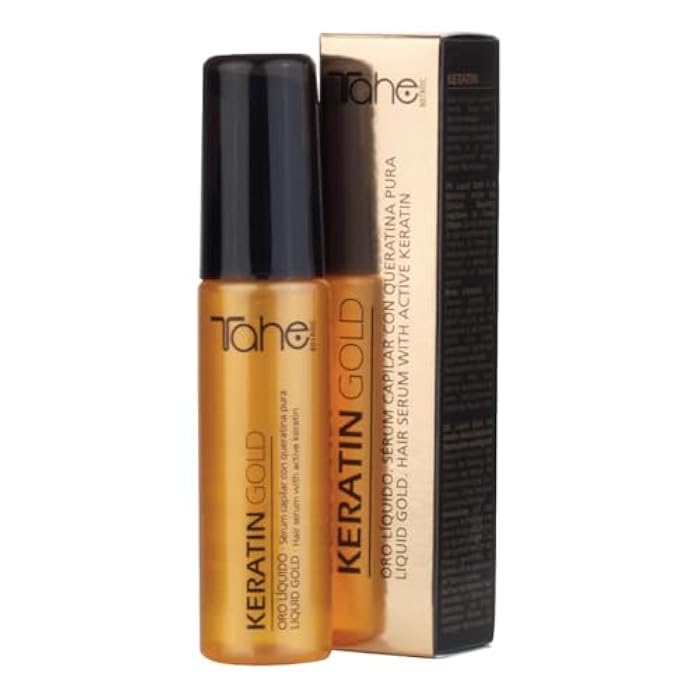 TAHE Keratin Gold Shampoo(1000ml), Mask(1000ml), and Serum(30ml) Set , New Presentation - Image 5
