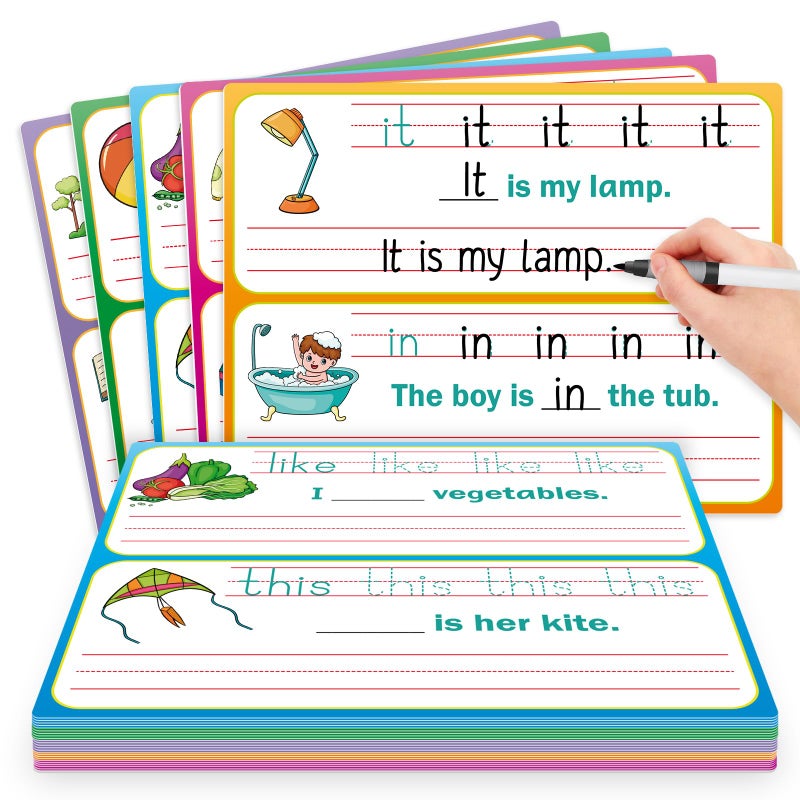 PraxiKidy Sight Words Flash Cards Sentence Building for Kids Handwriting Practice Writing Tracing Phonics Flash CardsPreschool Kindergarten 1st Grade Learning Activities Homeschool Speech Therapy - Image 3