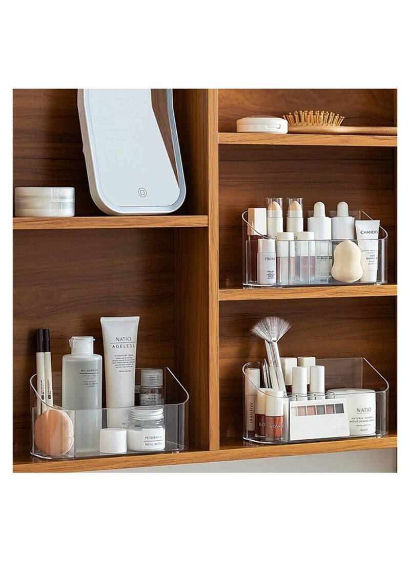 SYOSI - Bathroom Cabinet Cosmetic Storage Tray Makeup Organizer Tray with 9 Compartments Removable Dividers Lipgloss Organizer Makeup Display Tray Case - Image 1