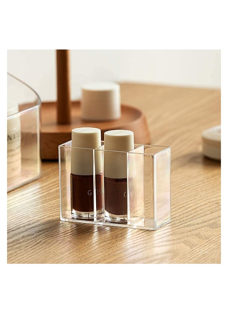 SYOSI - Bathroom Cabinet Cosmetic Storage Tray Makeup Organizer Tray with 9 Compartments Removable Dividers Lipgloss Organizer Makeup Display Tray Case - Image 1