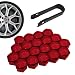 Zosgrew 20 PCS Lug Nut Cover RustProof Hexagonal Wheel Nut Caps Wheel Hub Center Bolt Decorative Cover with Remove Tool for 17MM Lug Nut Cover Decoration Red 17mm - Image 2
