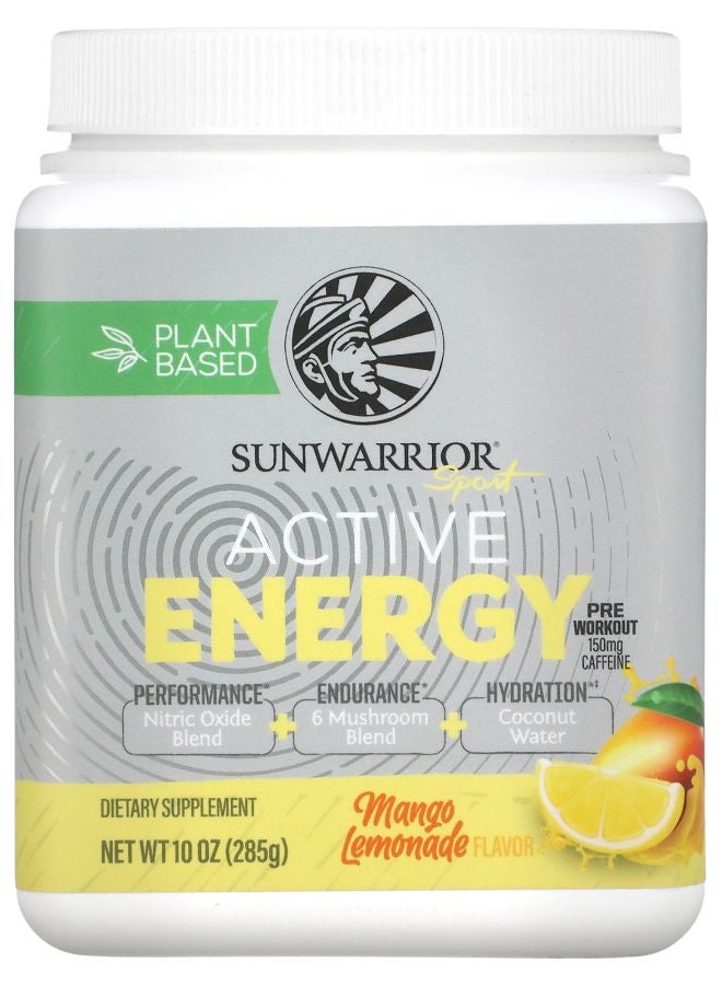 Sunwarrior Sport Active Energy Preworkout Mango Lemonade 10 oz ( 285 g)