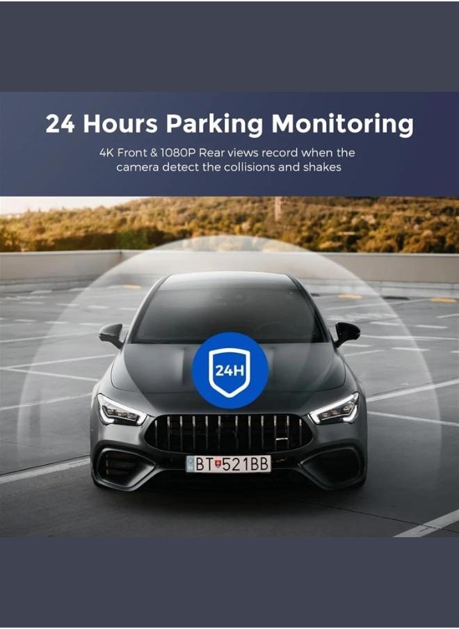 Executive LLC Car Camera, Front & Rear 4K+1080P, Front & Rear 1440P+1440P, Dual Recording Car Camera, IR Night Vision, 24 Hours Parking Mode With 32GB Memory Card  - Image 4