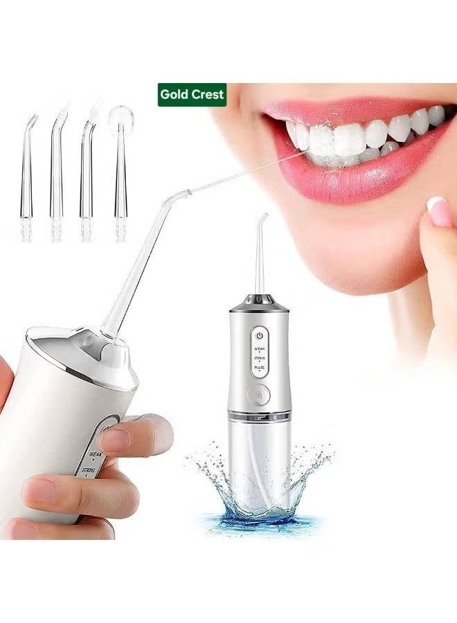 Evva Cordless Water Flosser for Teeth – Portable Rechargeable Oral Irrigator with 4 Jet Tips, 3 Pressure Modes, Waterproof Design for Travel & Home Dental Care - Image 4