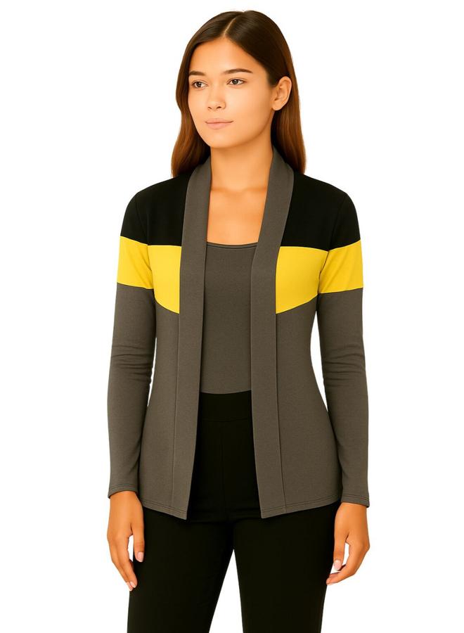 PAUSE Color Block Open Front Shrug - Image 1