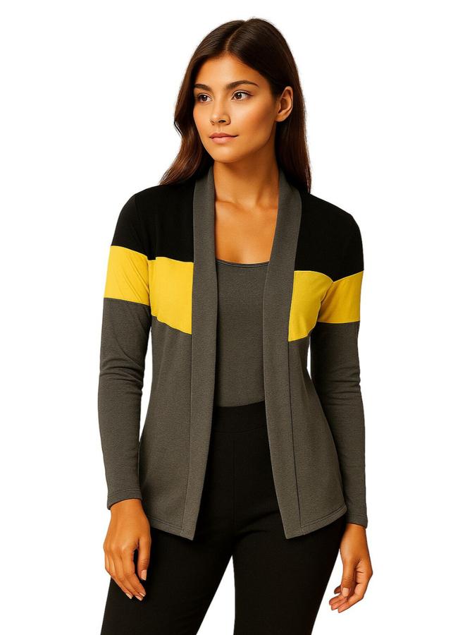 PAUSE Color Block Open Front Shrug - Image 1