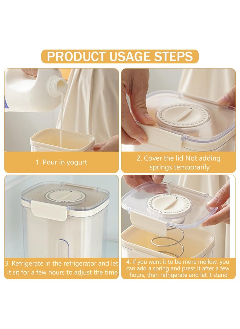 SUPVOX - Supvox® Yogurt Filter Strainer, BPA-Free Greek Yoghurt Curd Maker Multifunctional with fine mesh & lid for Coffee Soybean Milk Fruit Juice - Image 1