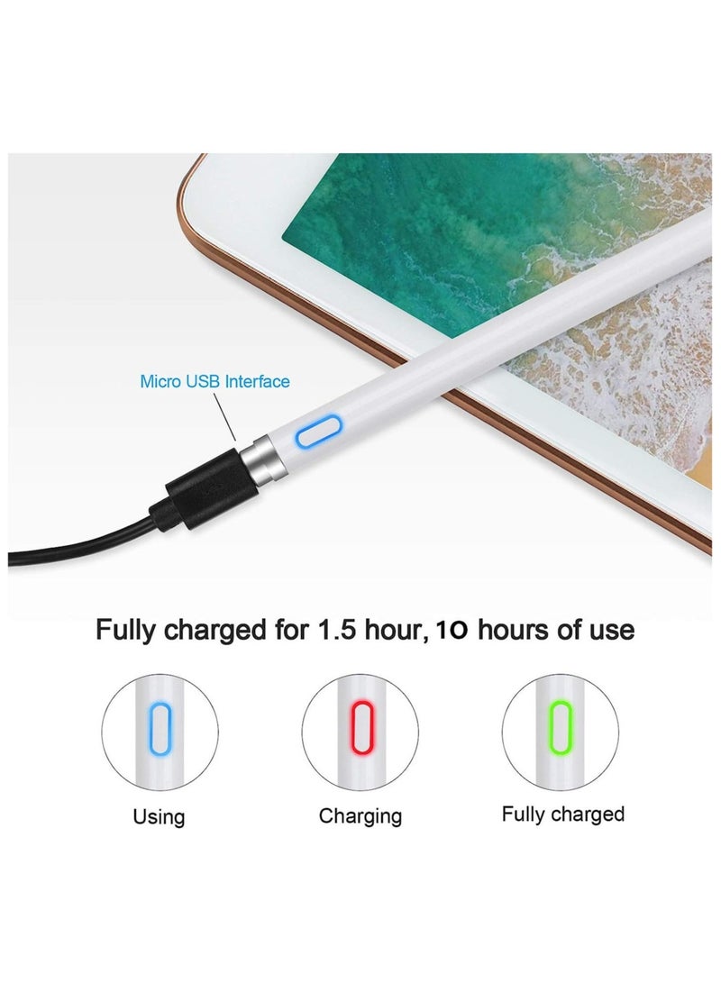 إلترازون Stylus Pen for Touch Screens Rechargeable 1.5mm Fine Point Active Capacitive Stylus Smart Pencil Digital Compatible iPad and Most Tablet - Image 4