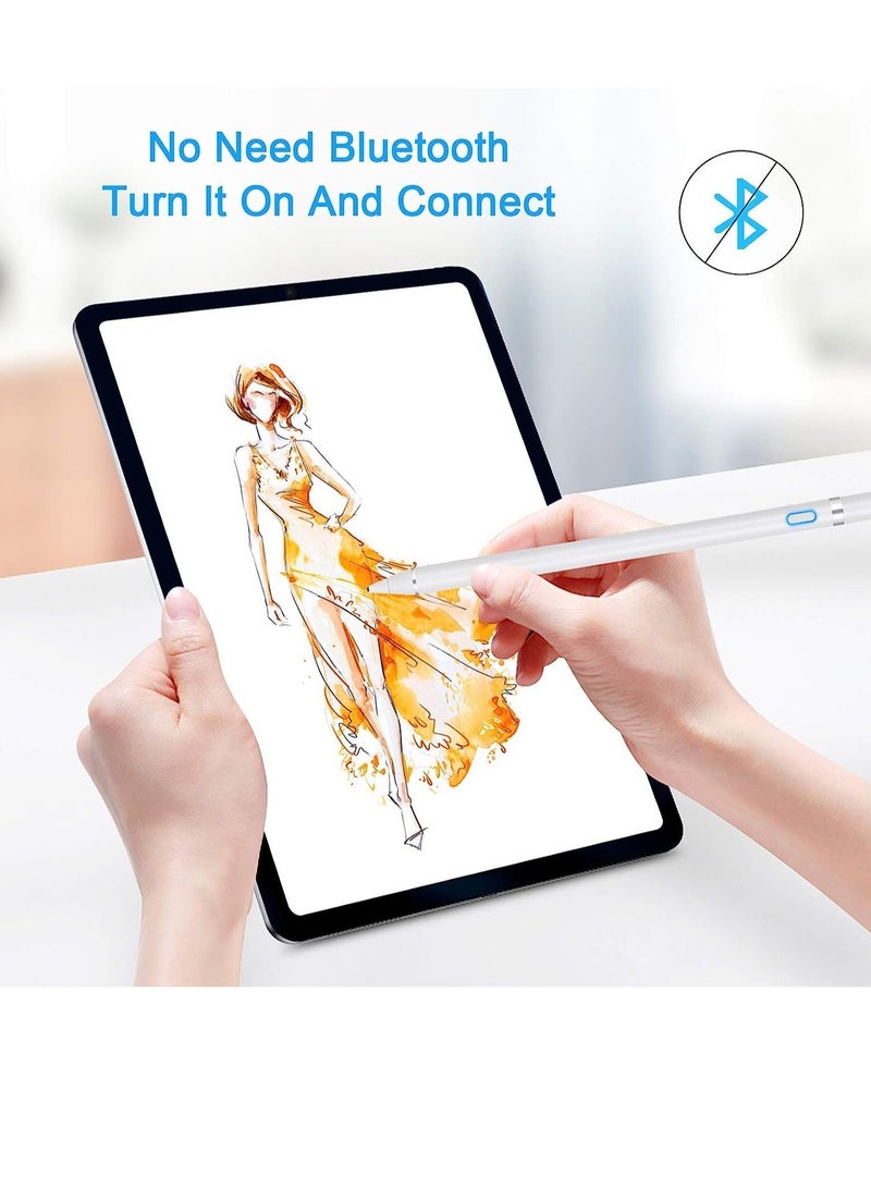 إلترازون Stylus Pen for Touch Screens Rechargeable 1.5mm Fine Point Active Capacitive Stylus Smart Pencil Digital Compatible iPad and Most Tablet - Image 2