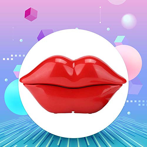 CHENJIEUS Lip Telephone, Advanced Home Telephone, Interesting Mouth Lip-Shaped Telephone, Electroplating Wire Phone Home Decoration, for Families House Phone (red) - Image 3