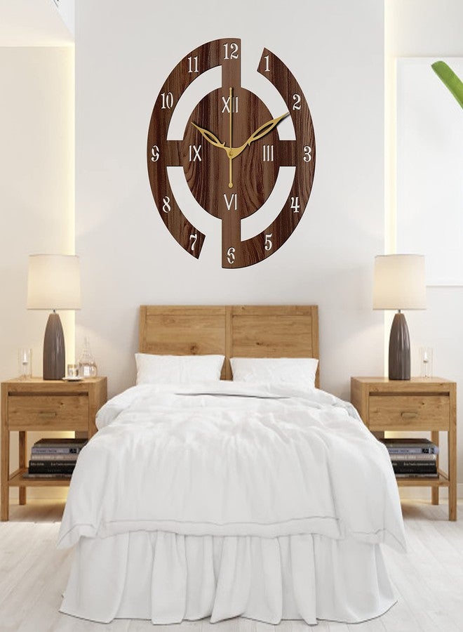 Freny Exim 12" Inch Wooden Wall Clock (Wenge, Small Size, 30 Cm x 30 Cm)-027-Analog - Image 2