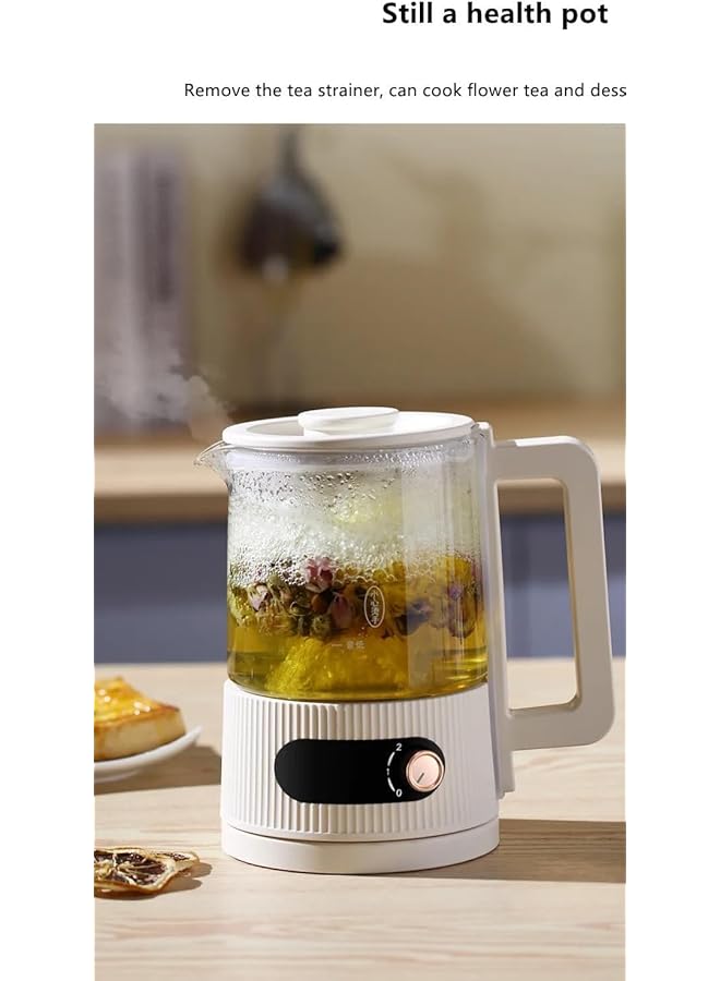 erorex Small Electric Kettle Steam Spray Tea Maker Glass Kettle With Filter Tea Infuser 1.2L Water Tea Kettle For Home And Office Xbl 018B - Image 2