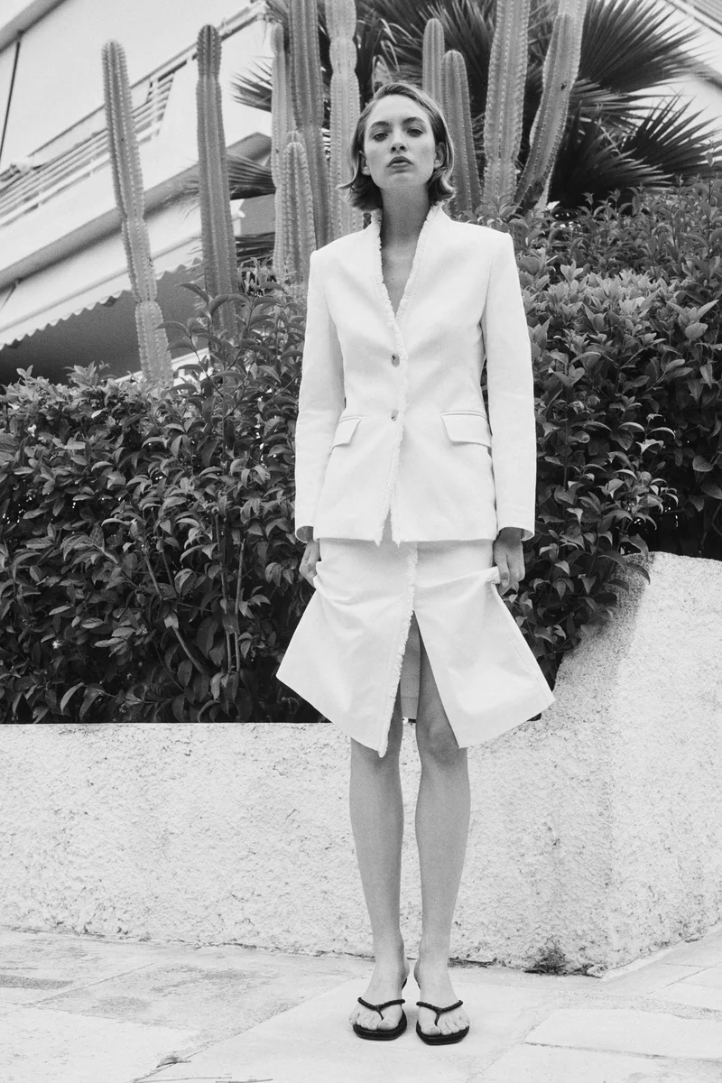 H&M Frayed wrap skirt