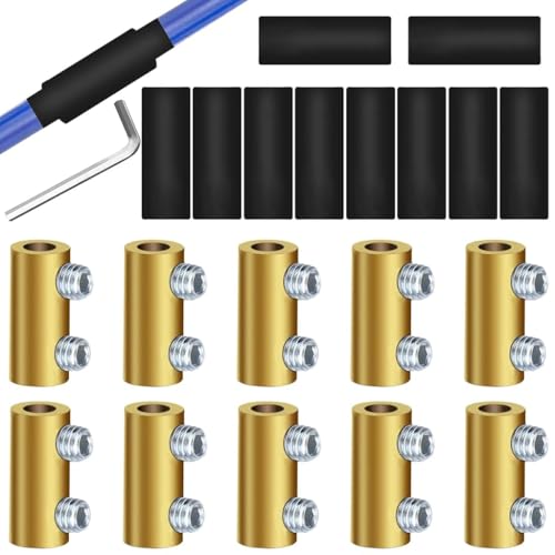 Serplex® 10Pcs Wire Connectors with 10Pcs Heat Shrink Tubes, Screws and Wrench 6 AWG Splicing Quick Wiring Terminal 80 Amp Circuit Connecto - Image 1