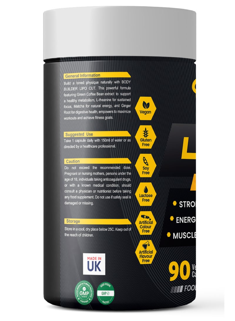 بودي بيلدر ليبو كات لحرق الدهون، 90 كبسولة نباتية - Image 3