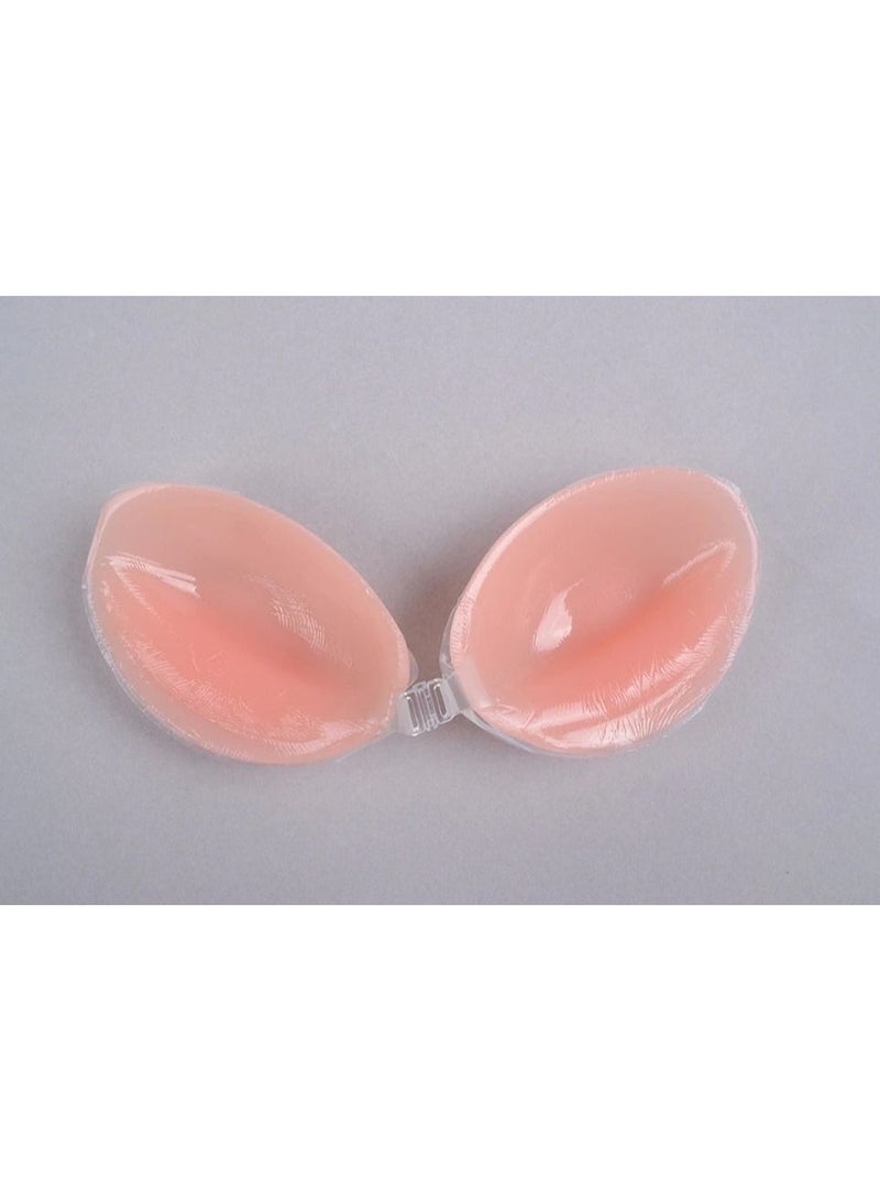 DubaiGallery Strapless Seamless Self Adhesive Silicone Hollow Invisible Push Up Bra Pink - Image 4