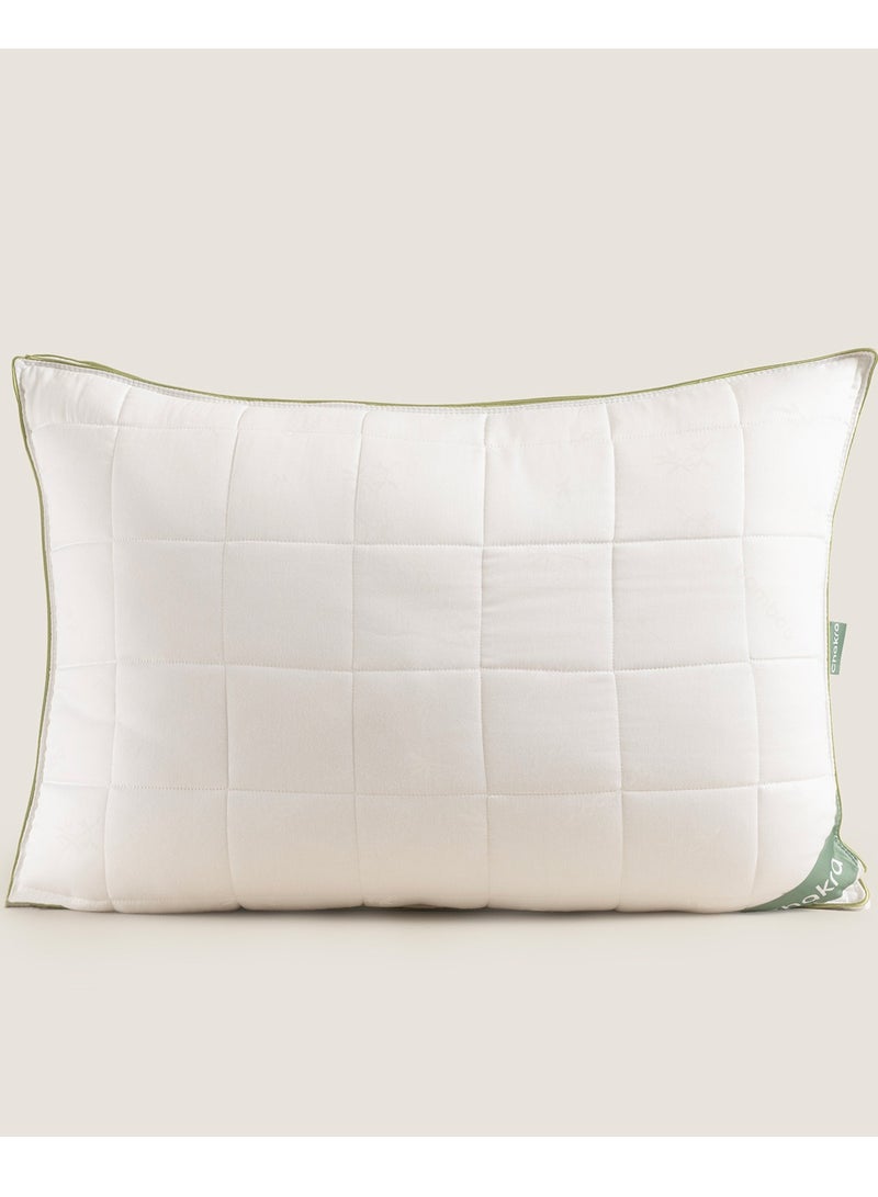 Chakra وسادة بامبو طبيعية 50x70 سم بيضاء - Image 1