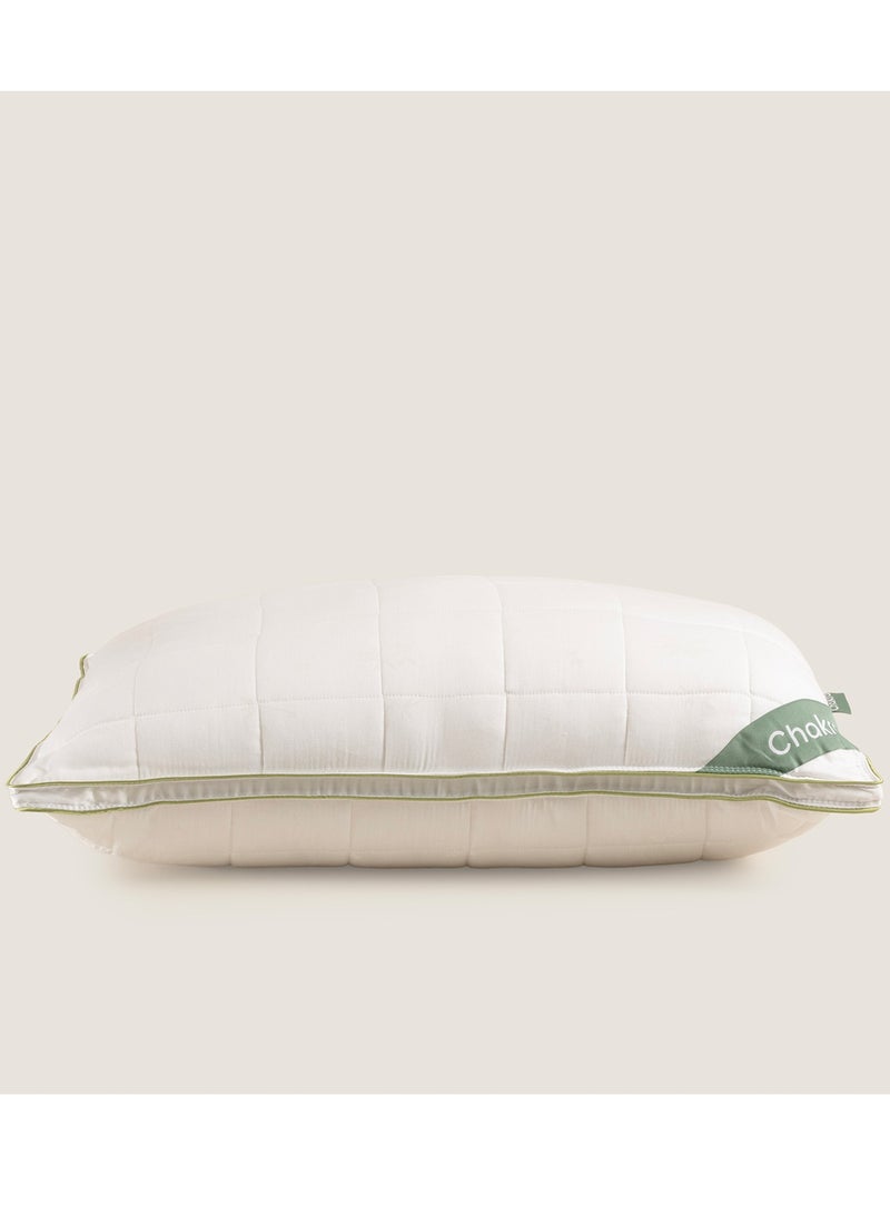 Chakra وسادة بامبو طبيعية 50x70 سم بيضاء - Image 2