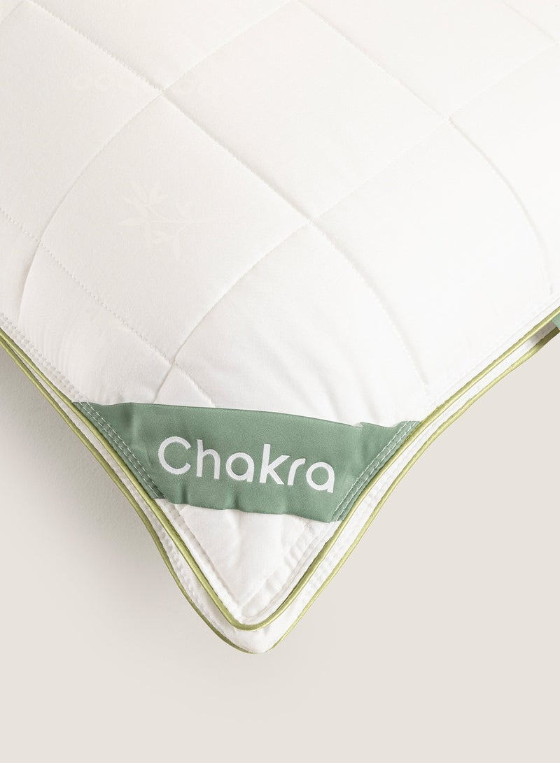 Chakra وسادة بامبو طبيعية 50x70 سم بيضاء - Image 3