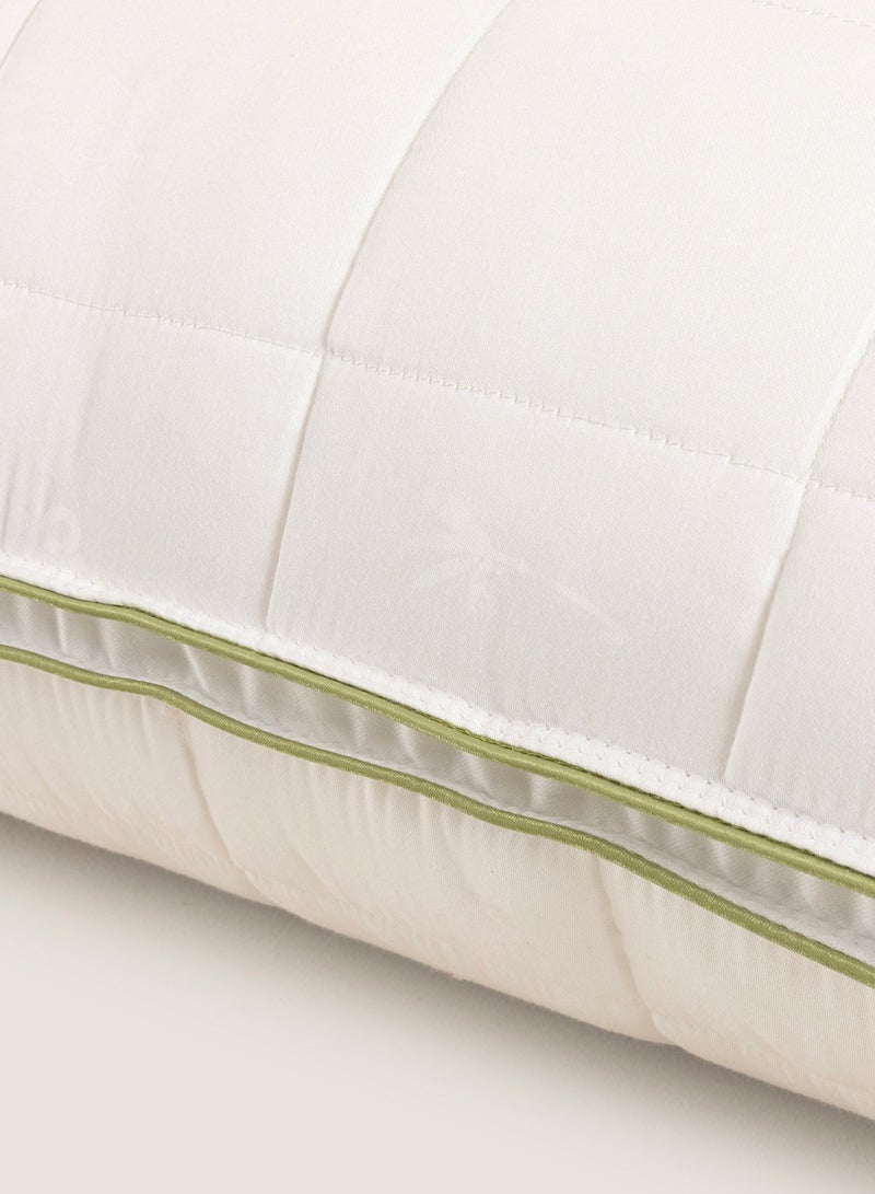 Chakra وسادة بامبو طبيعية 50x70 سم بيضاء - Image 4