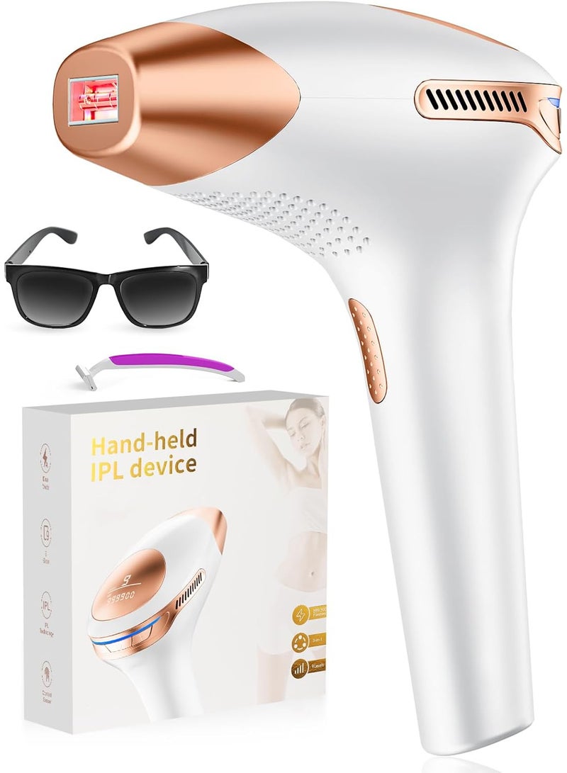 لوبكس جهاز إزالة الشعر بالليزر بقوة 21 جول للساقين والبيكيني من لوبيكس، جهاز 3 في 1 لإزالة الشعر بالنبض الضوئي HR/SC/RA اي بي ال، 9 مستويات طاقة، 999,900 ومضة، جهاز إزالة الشعر بالليزر للنساء والرجال - Image 1