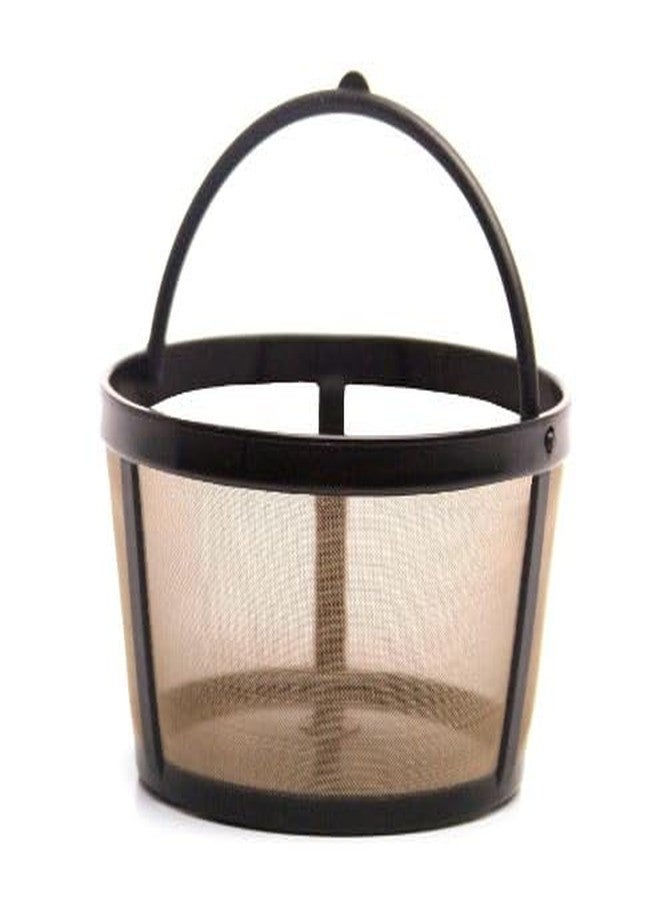GoldTone Solid Bottom 4 Cup Reuseable Coffee Filter Basket fits Mr Coffee and Most Other Coffee Makers That Require a Four Cup Filter. - Image 1