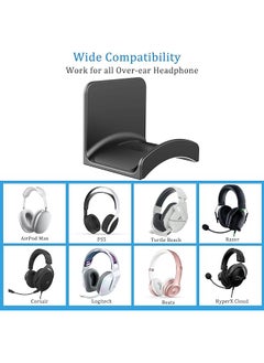 erorex Headphone Stand Headset Holder Adhesive Gaming Earphones Hanger Universal Desk Wall Mount Hook For All Headphone Controller Compatible With Beats Airpods Max Sony Jb  - Image 4
