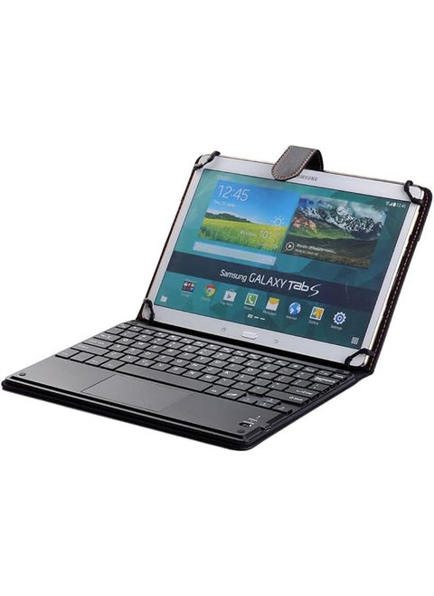 Keyboard Case For Lenovo Tab M10 10.1 Inch Universal 10'' Tablet Keyboard Folio Case Synthetic Leather Cover With Bluetooth Keyboard Touchpad Mouse For Lenovo Tab M10 10.1 Inch