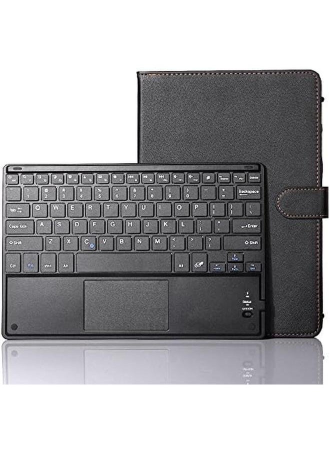 erorex - Keyboard Case For Lenovo Tab M10 10.1 Inch Universal 10'' Tablet Keyboard Folio Case Synthetic Leather Cover With Bluetooth Keyboard Touchpad Mouse For Lenovo Tab M10 10.1 Inch - Image 1