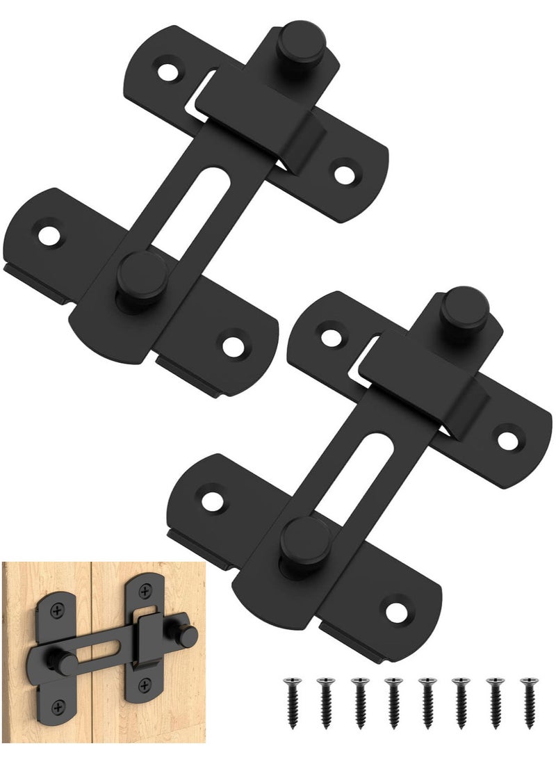 Generic 180 Degree Flip Sliding Barn Door Lock for Privacy, 2 Pack Safe barn Door Locks and latches for Barn Door, Pet Door, Bathroom, Outdoor, Garage, Window, Sliding Door  - Image 1