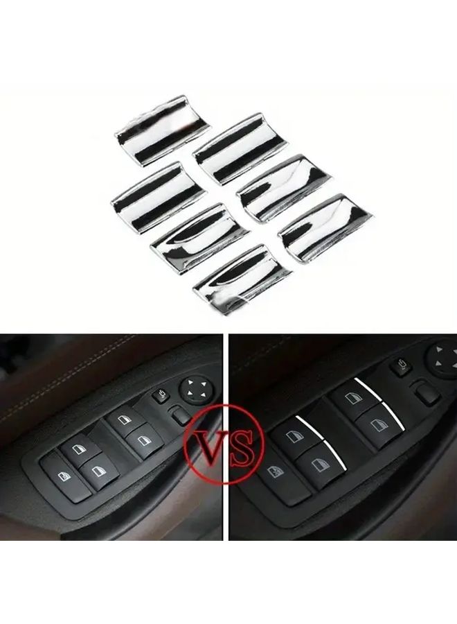 7 Pcs Car Window Lift Control Button Sequin Stickers Interior Decorative Film Accessories For BMW 1 2 3 4 Series X1 X2 X3 F20 F22 F30 F31 F34 F32 F10 F11 F01 F02 F48 - Image 4