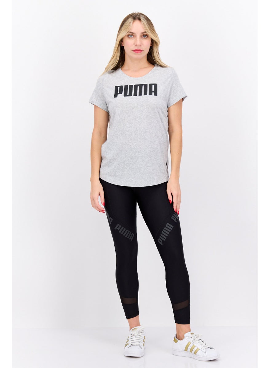 PUMA Women Sportswear Fit Training T Shirt, Grey  - Image 4