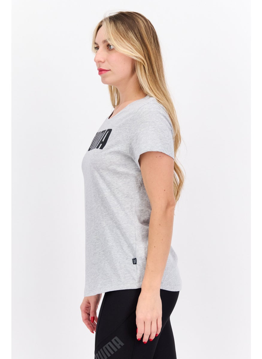 PUMA Women Sportswear Fit Training T Shirt, Grey  - Image 3