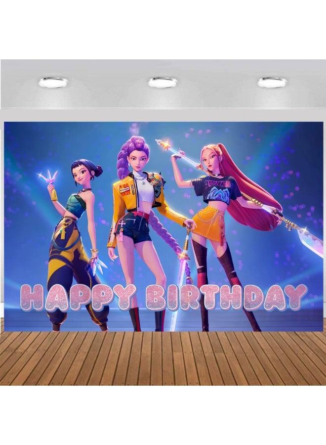 general K-pop girl group flag cake sticker balloon Halloween girl group themed birthday party decoration supplies - Image 3