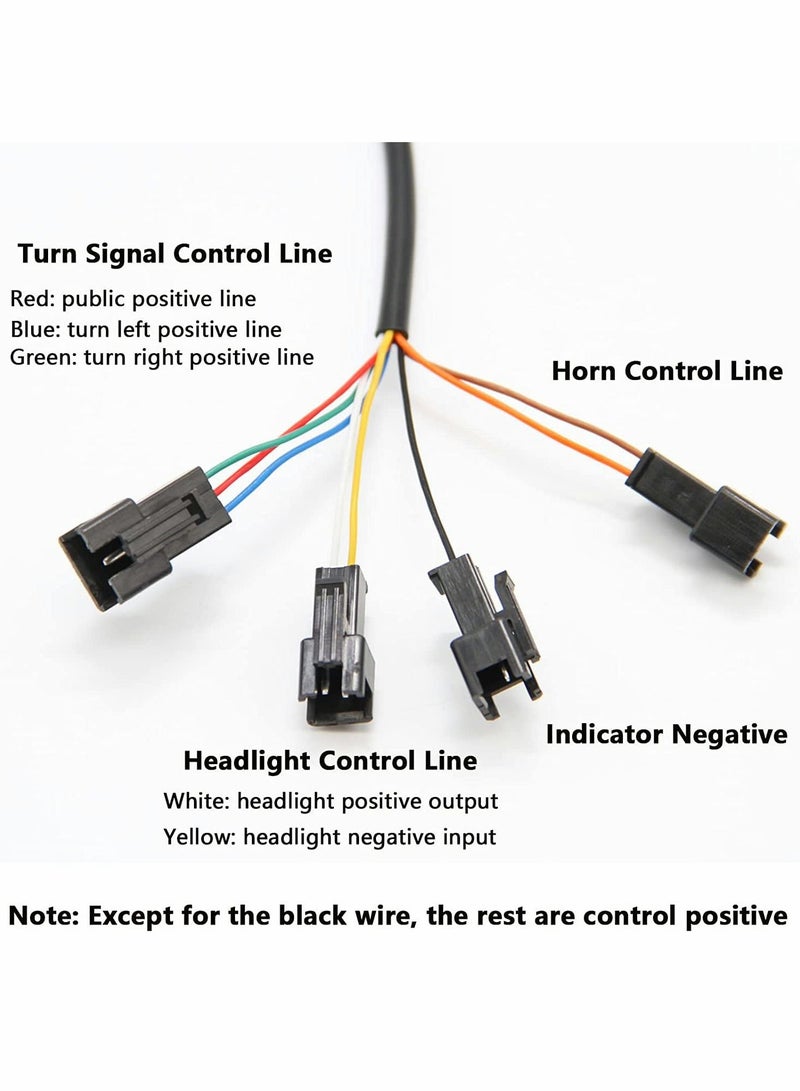 Loquat Motorcycle Head Light Turn Switch, 3-in-1 Bike Headlight Horn on/Off Control Switch, 48V Waterproof Light Horn Turn Signal ON/Off Switch 7/8 22-23mm Handlebar Switch for Scooter Electric Bike - Image 4